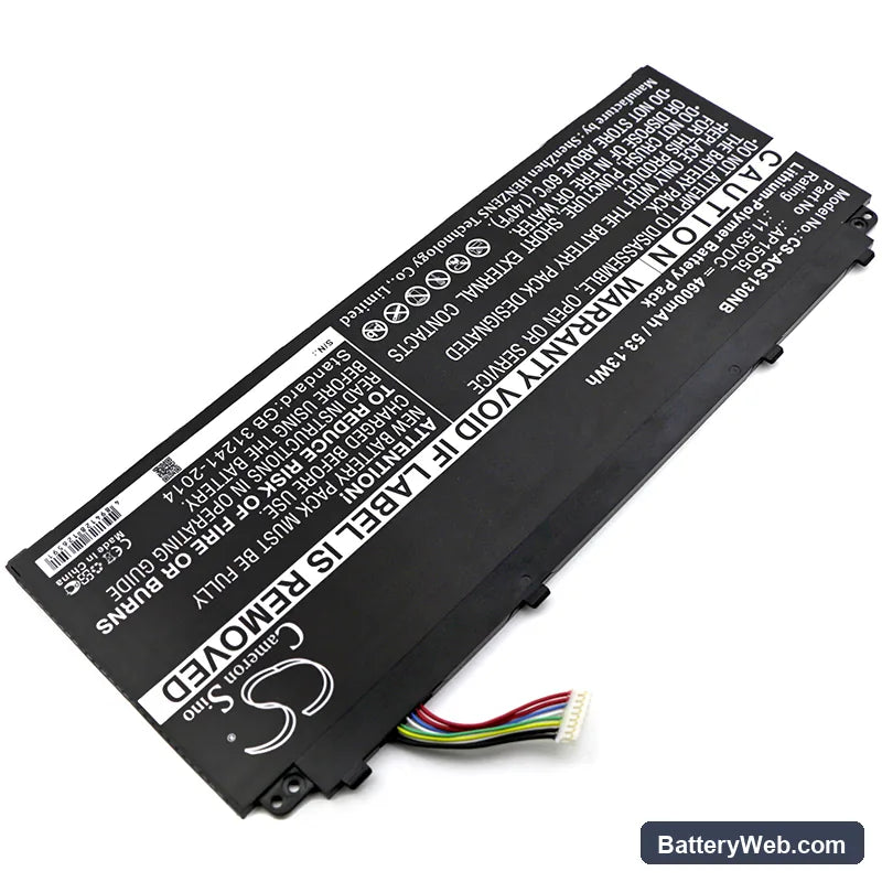 Acer Aspire S 13 Replacement Battery, 11.55V, 4600mAh, Li-Polymer 2