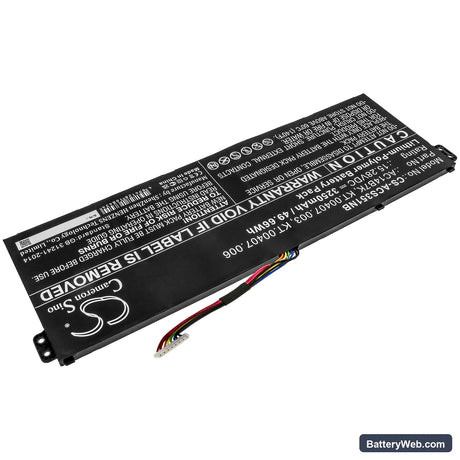 Acer Spin 5 SP515-51GN-84KQ Replacement Battery, 15.28V, 3250mAh, Li-Polymer 2