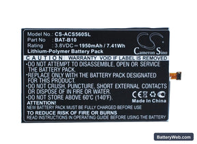 Acer Liquid Jade Replacement Battery, 3.8V, 1950mAh, Li-Polymer 1