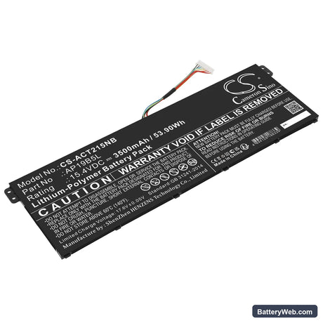 Acer TravelMate P2 TMP215-41-R74Q Replacement Battery, 15.4V, 3500mAh, Li-Polymer 1