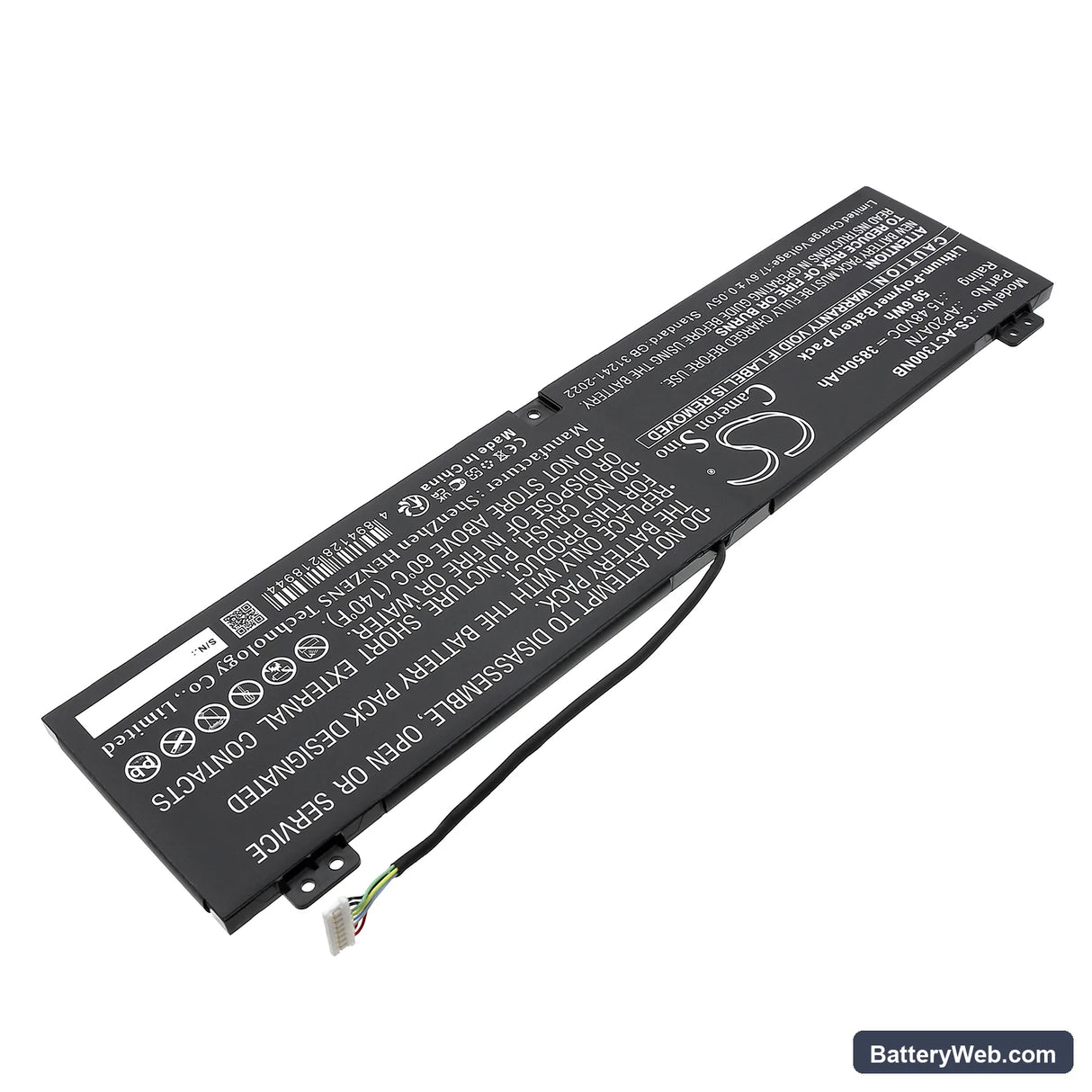 Acer Predator Triton 300 SE PT314-51S-52ML Replacement Battery, 15.48V, 3850mAh, Li-Polymer 2
