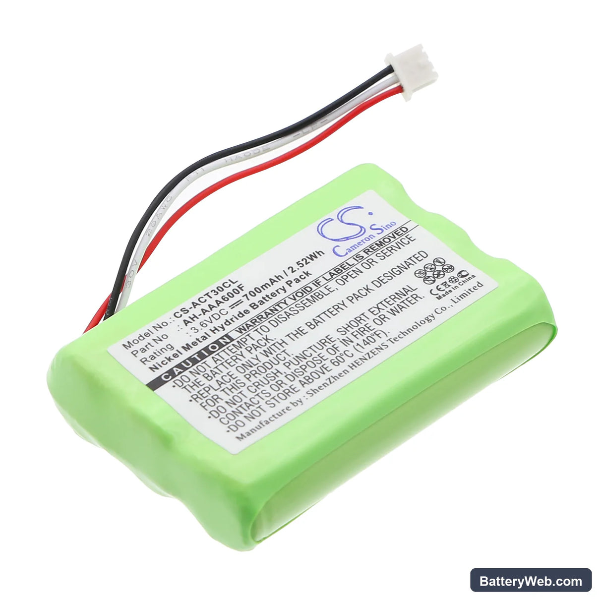 Tiptel 500 DECT Replacement Battery, 3.6V, 700mAh, Ni-MH 1