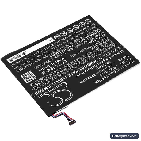 Acer Chromebook Tab 10 Replacement Battery, 3.84V, 8750mAh, Li-Polymer 2