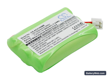 Audioline Baby Care V100 Replacement Battery, 3.6V, 900mAh, Ni-MH 2