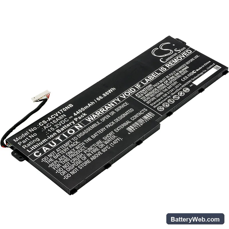Acer Aspire V17 Nitro Replacement Battery, 15.2V, 4400mAh, Li-ion 1