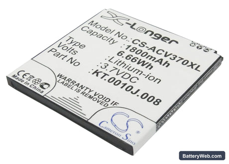 Acer Liquid E2 Replacement Battery, 3.7V, 1800mAh, Li-ion 1