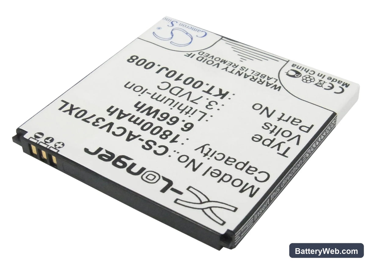 Acer Liquid E2 Replacement Battery, 3.7V, 1800mAh, Li-ion 2
