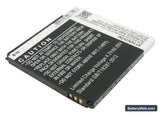 Acer Liquid E2 Replacement Battery, 3.7V, 1800mAh, Li-ion 3