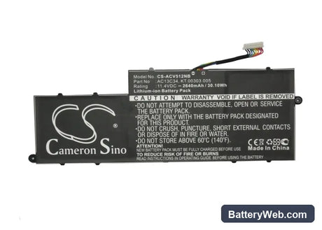 Acer Aspire V5-122P Replacement Battery, 11.4V, 2640mAh, Li-ion 5
