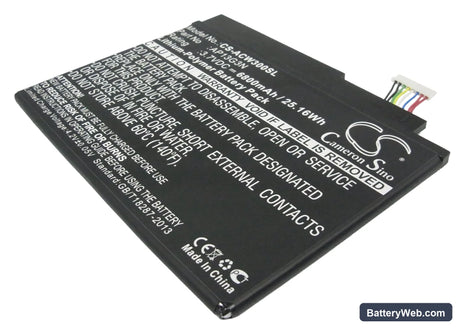 Acer Iconia Tab W3 Replacement Battery, 3.7V, 6800mAh, Li-Polymer 1