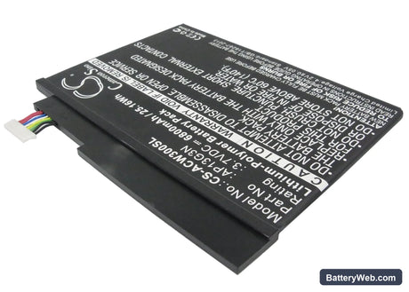 Acer Iconia Tab W3 Replacement Battery, 3.7V, 6800mAh, Li-Polymer 2