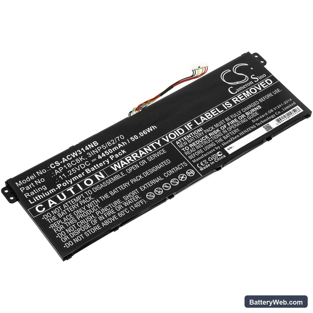 Acer Swift 3 SF314-57G-7448 Replacement Battery, 11.25V, 4450mAh, Li-Polymer 1