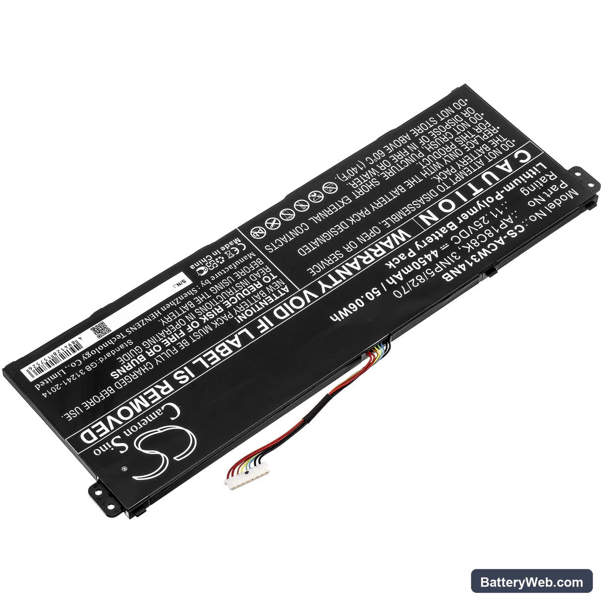 Acer Swift 3 SF314-57G-7448 Replacement Battery, 11.25V, 4450mAh, Li-Polymer 2