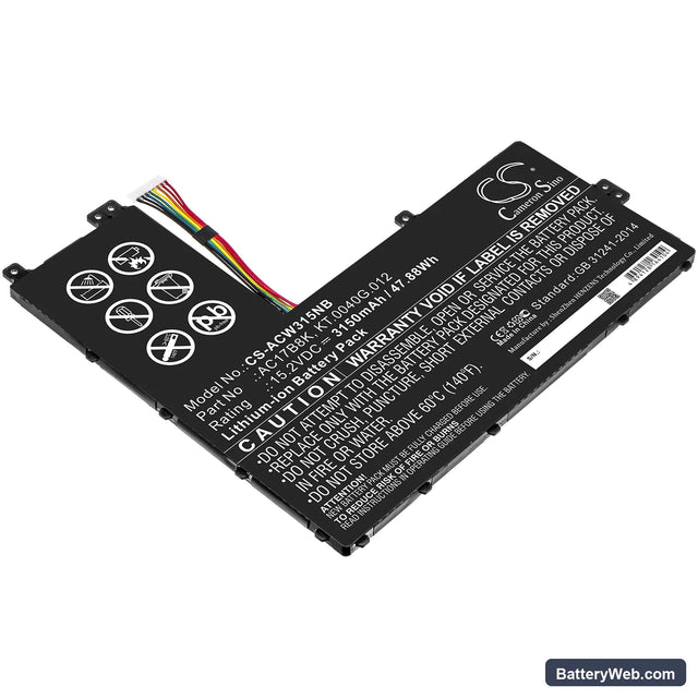 Acer Swift 3 SF315-52G-54DA Replacement Battery, 15.2V, 3150mAh, Li-ion 1