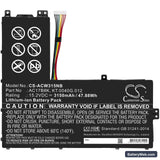 Acer Swift 3 SF315-52G-54DA Replacement Battery, 15.2V, 3150mAh, Li-ion 3
