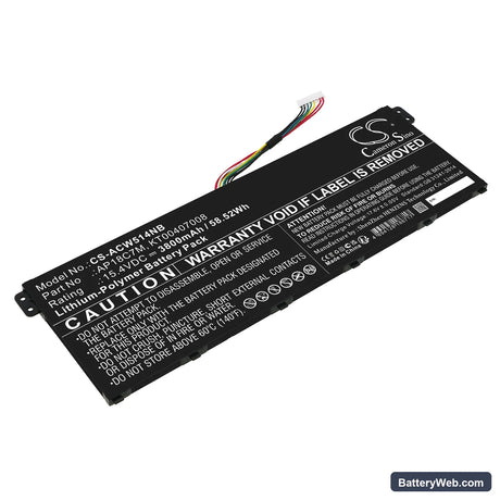 Acer Swift 5 SF514-54GT-595G Replacement Battery, 15.4V, 3800mAh, Li-Polymer 1