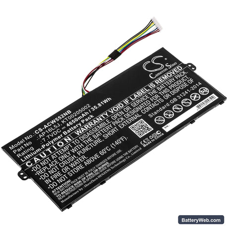 Acer swift 5 sf514-53t-58pj Replacement Battery, 7.7V, 4650mAh, Li-Polymer 1