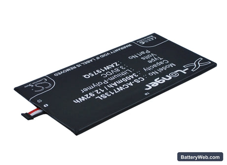 Acer Iconia Tab 7 Replacement Battery, 3.8V, 3400mAh, Li-Polymer 3