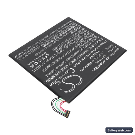Acer Iconia Tab A1-850 Replacement Battery, 3.8V, 4900mAh, Li-Polymer 2