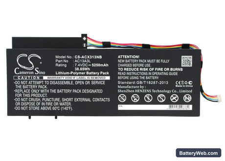 Acer Aspire P3-171 Replacement Battery, 7.4V, 5250mAh, Li-Polymer 1
