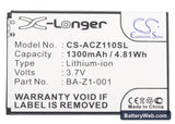 Acer Liquid Z110 Dou Replacement Battery, 3.7V, 1300mAh, Li-ion 5