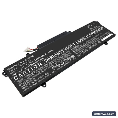 Asus ZENBOOK 14X OLED UX5401EA-KN511TS Replacement Battery, 11.61V, 5400mAh, Li-Polymer 1