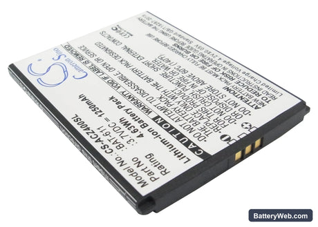 Acer Liquid Z4 Replacement Battery, 3.7V, 1250mAh, Li-ion 2