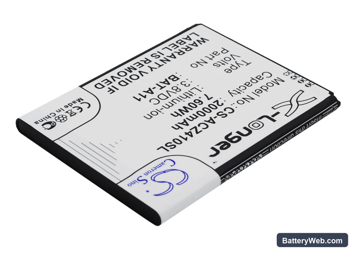 Acer Liquid Z410 Replacement Battery, 3.8V, 2000mAh, Li-ion 2