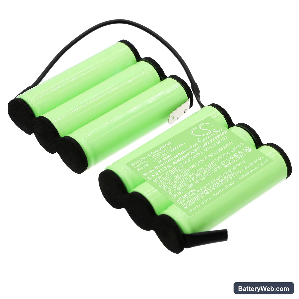 AEG ZB5106 Replacement Battery, 7.2V, 2000mAh, Ni-MH 1