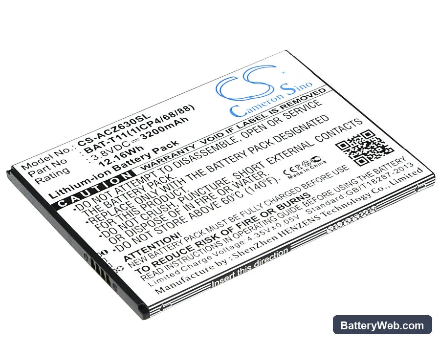 Acer Liquid Z630 Replacement Battery, 3.8V, 3200mAh, Li-ion 1