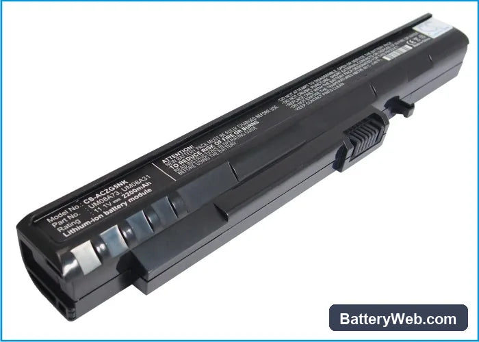 Acer Aspire One Replacement Battery, 11.1V, 2200mAh, Li-ion 4