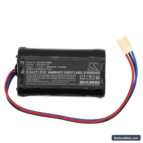 Aspel AsCard Replacement Battery, 7.4V, 2600mAh, Li-ion 3