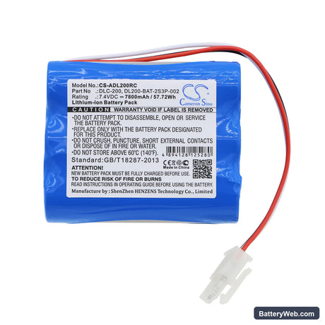 AT&T DLC-200C Replacement Battery, 7.4V, 7800mAh, Li-ion 3