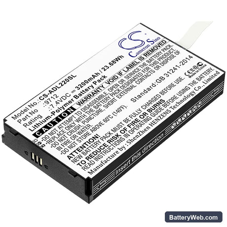 Additel 22XA Multifunction Calibrator Replacement Battery, 7.4V, 3200mAh, Li-Polymer 1