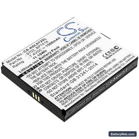 Additel 672 Replacement Battery, 7.4V, 1500mAh, Li-ion 1