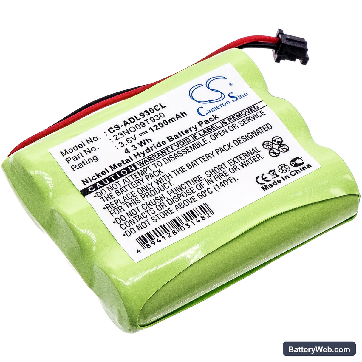 Panasonic KX-A36IH Replacement Battery, 3.6V, 1200mAh, Ni-MH 1