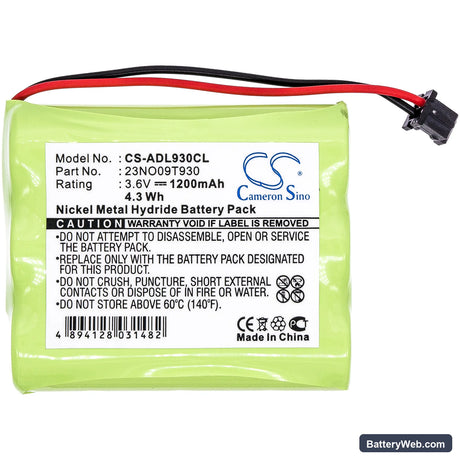 Panasonic KX-A36IH Replacement Battery, 3.6V, 1200mAh, Ni-MH 3