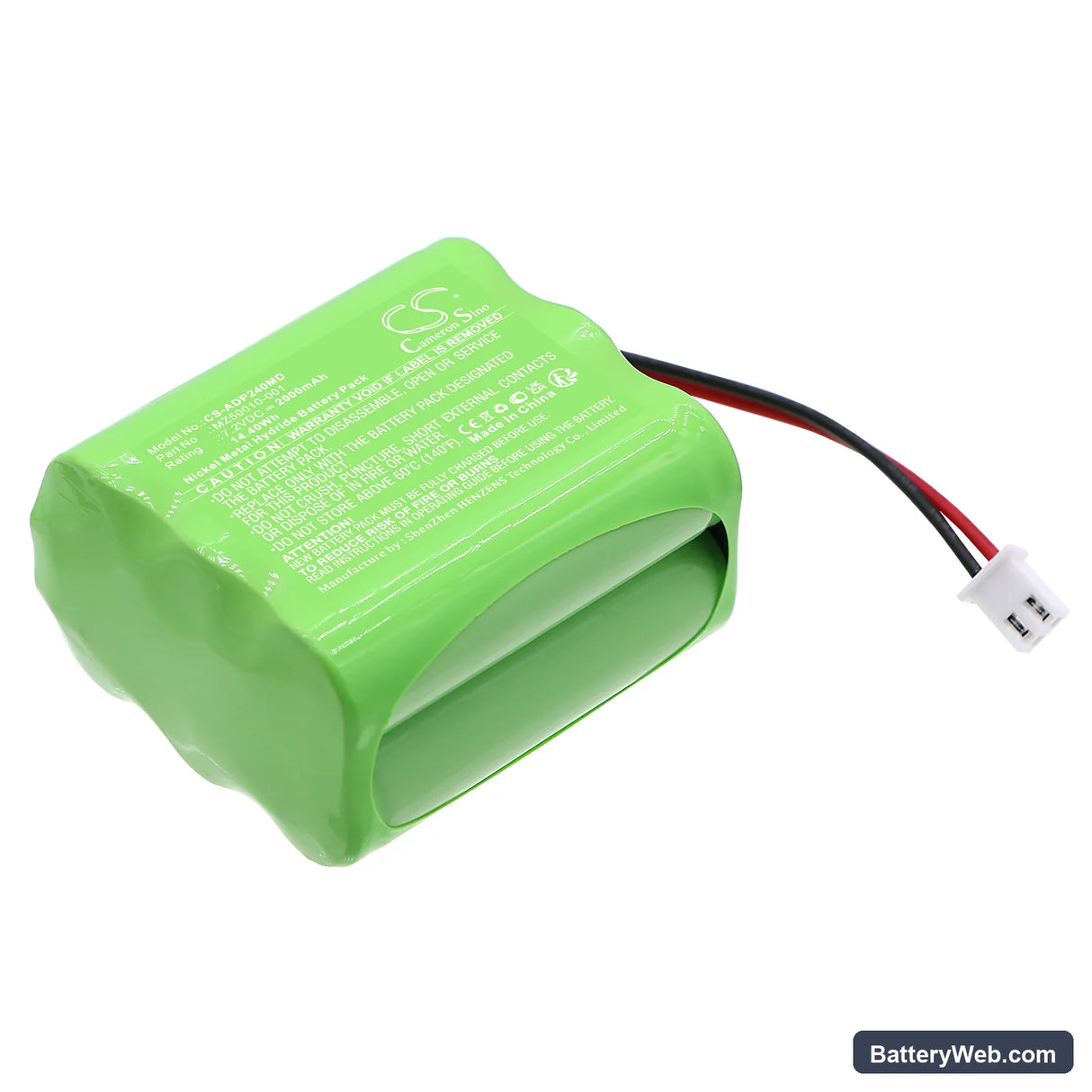 ADE DP2400 Replacement Battery, 7.2V, 2000mAh, Ni-MH 1