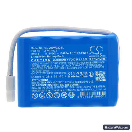 American DJ WIFLY EXR DOTZ PAR Replacement Battery, 18.5V, 10400mAh, Li-ion 3