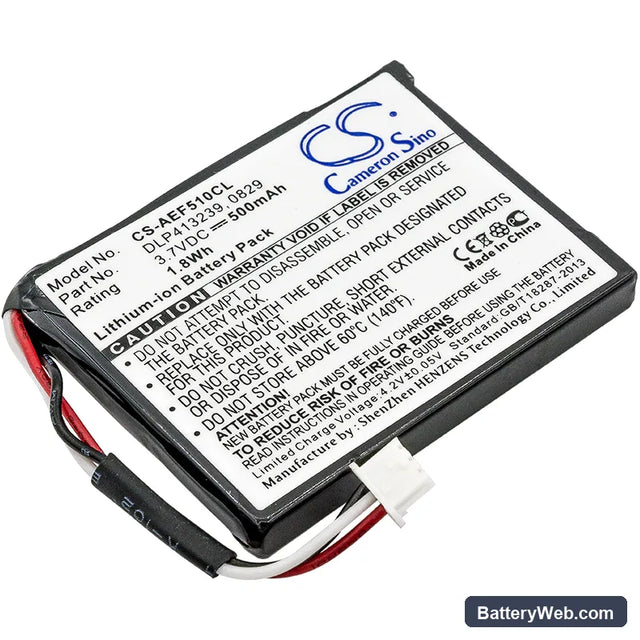 AEG Fame 510 Replacement Battery, 3.7V, 500mAh, Li-ion 1