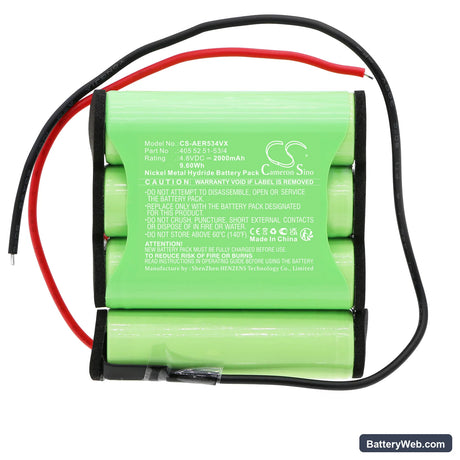 AEG Rapido Replacement Battery, 4.8V, 2000mAh, Ni-MH 3
