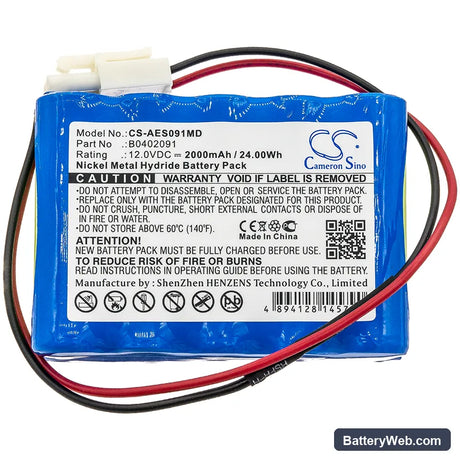 Aeonmed Solo Replacement Battery, 12V, 2000mAh, Ni-MH 3