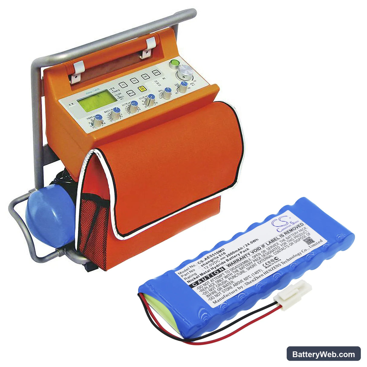 Aeonmed shangrila 510 Replacement Battery, 12V, 2000mAh, Ni-MH 6