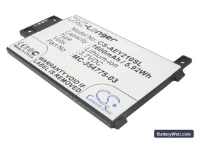 Amazon Kindle Paperwhite 2014 Version Replacement Battery, 3.7V, 1600mAh, Li-ion 1
