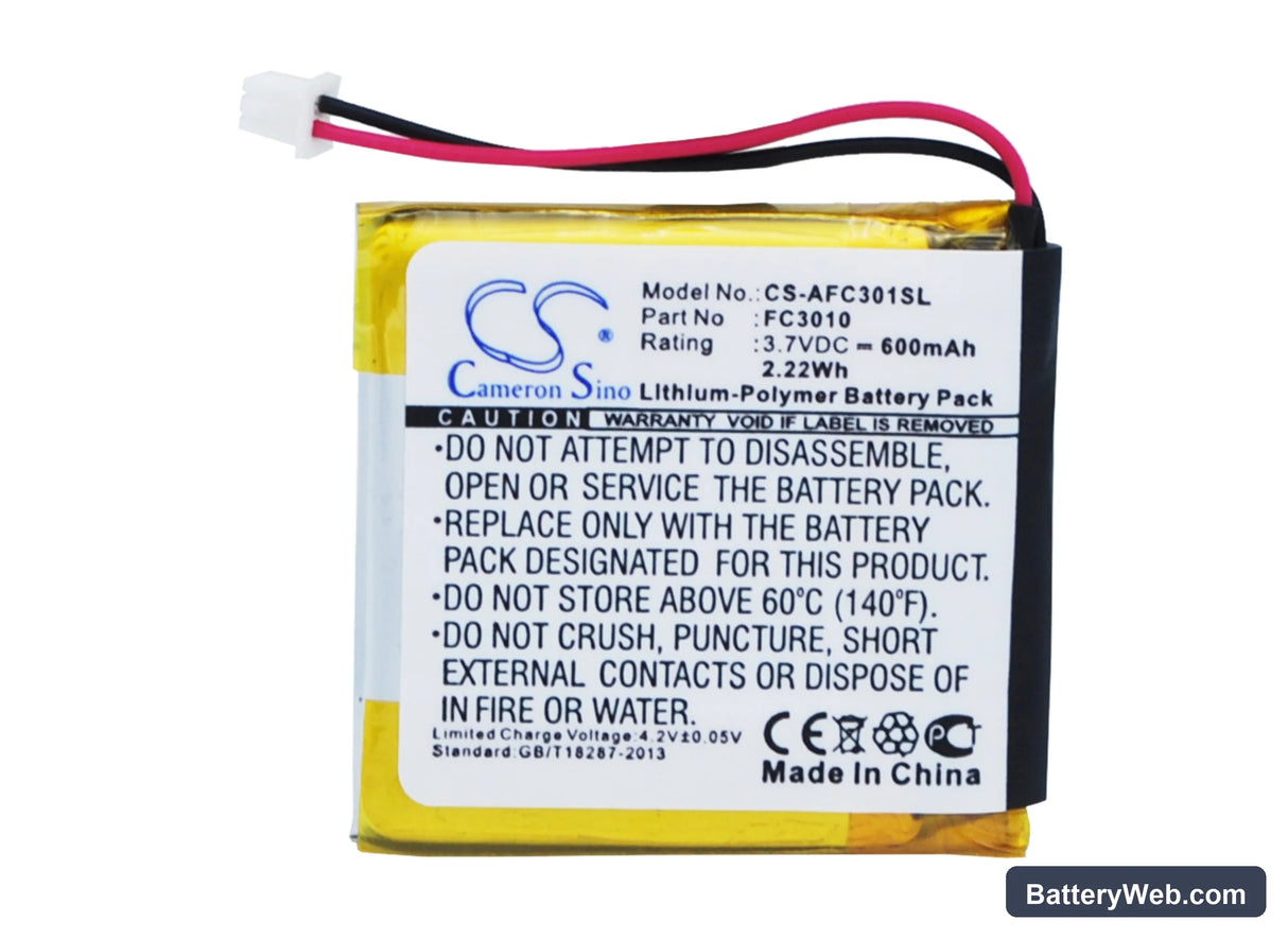 ACME Flycam3 Replacement Battery, 3.7V, 600mAh, Li-Polymer 5