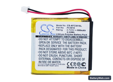 ACME Flycam3 Replacement Battery, 3.7V, 600mAh, Li-Polymer 5