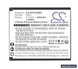 AgfaPhoto Realishot DC5200 Replacement Battery, 3.7V, 450mAh, Li-Polymer 3