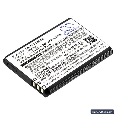 AgfaPhoto DC8200 Replacement Battery, 3.7V, 900mAh, Li-ion 1