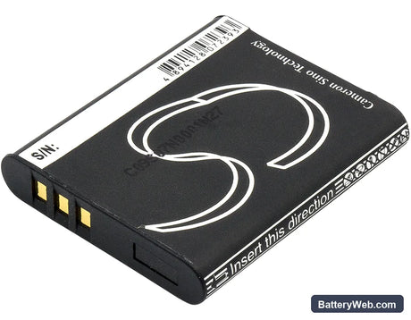 Agfa Optima 147 Replacement Battery, 3.7V, 800mAh, Li-ion 3
