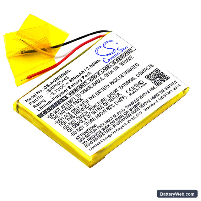 Astro A50 Replacement Battery, 3.7V, 800mAh, Li-Polymer 1